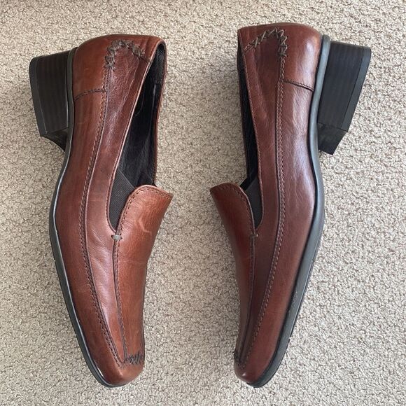 Freemood Women’s Brown Genuine Leather Retro Vintage Loafers Size EU35 / US4.5 - Picture 3 of 10